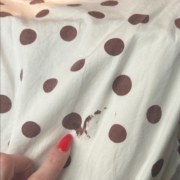 Polka Dot Tie Front Midi Dress – Cottagecore / French Girl - Picture 10 of 10